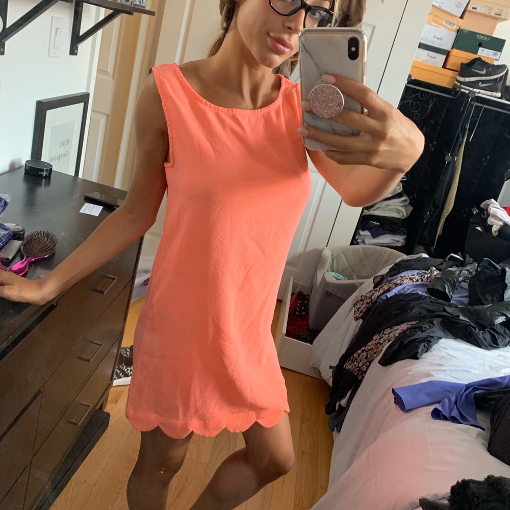 Peach MIDI Dress
